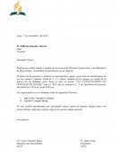 Carta para la iglesia La Alameda.