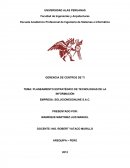 PLANEAMIENTO ESTRATÉGICO DE TECNOLOGIAS DE LA INFORMACIÓN