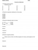 Evaluación de Matemática.