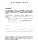 Planeacion de la capacidad