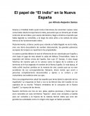 El papel de “El indio” en la Nueva España