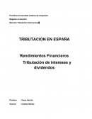 Trabajo rendimientos financieros