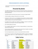 Procedimiento venta interna