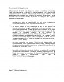 Caracterización del departamento.