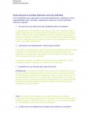 Preparación para la actividad colaborativa (de forma individual)