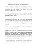 PROPUESTAS PARA REALIZAR UNA GESTIÓN ESCOLAR.