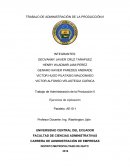 TRABAJO DE ADMINISTRACIÓN DE LA PRODUCCIÓN.