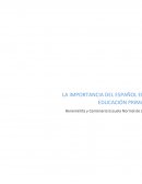 LA IMPORTANCIA DE LA ESCEÑANZA DEL ESPAÑOL
