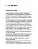 El ser nacional Civilizacion y Cultura