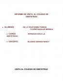 INFORME DE VISITA AL COLEGIO DE OBSTETRAS..