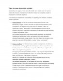 Tipos de grupos dentro de la sociedad: