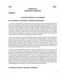 LA NACION ARGENTINA Y SU ECONOMÍA DE LA COLONIA A LA ECONOMÍA PRIMARIA EXPORTADORA. Página 1
