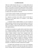 La calidad educativa.