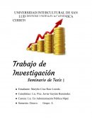 Trabajo de Investigación Seminario de Tesis I