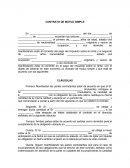 CONTRATO MUTUO SIMPLE