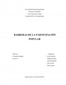 BARRERAS DE LA PARTICIPACIÓN POPULAR