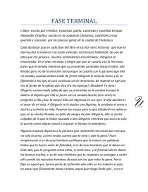 Fase terminal. Página 1