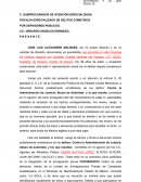 DELITO: CONTRA LA ADMINISTRACIÓN DE JUSTICIA, ABUSO DE AUTORIDAD Y LO QUE RESULTE.