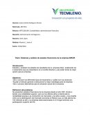 Título: Sistemas y análisis de estados financieros de la empresa BIKOR.