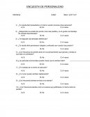 ENCUESTA DE PERSONALIDAD.