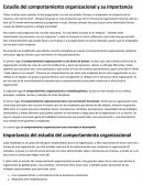 Comportamiento organizacional y su importancia