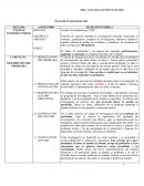 Plan de investigación.