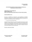 Acta de recepcion definitiva de recibo de bienes en el servicio de la proveeduria del area salud Golfito