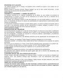 Programa de clausura.