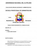 TRABAJO SOBRE REINGENIERIA DE LA EMPRESA SIHUAM.