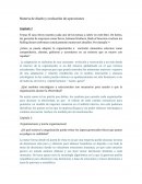 Materia de diseño y evaluación de operaciones.