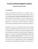 PLAN DE APROVECHAMIENTO HIDRICO.