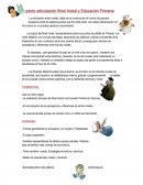 Proyecto articulación Nivel Inicial y Educación Primaria