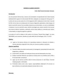 INFORME DE LABORES DOCENTES.. Página 1