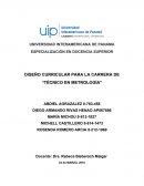 Técnico en metrología. Diagnóstico de la necesidad de la carrera