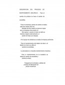 DESCRIPCIÓN DEL PROCESO DE MANTENIMIENTO MECÁNICO.