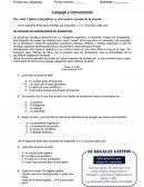 Prueba coeficiente dos Lenguaje y Comunicación.