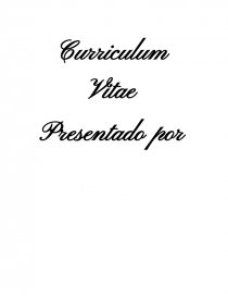 Modelos de Curriculum Vitae.. Página 1