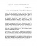 Don Quijote un hombre con falta de sentido común