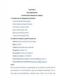 FASE ORGANIZATIVA ORGANIZACION DE GRUPOS. Página 1