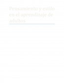 Pensamiento y estilo en el aprendizaje de adultos