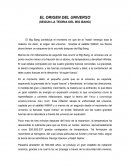 EL ORIGEN DEL UNIVERSO SEGÚN LA TEORÍA DEL BIG BANG.