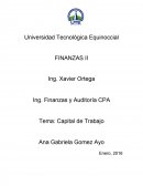 Capital de Trabajo Finanzas y Auditoría CPA