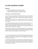 Crisis economica mundial.