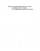 La primera infancia de los 2 a 7 años.