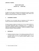 Destilacion. las proporciones de agua y de residuo asfaltico en las emulsiones