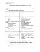 Prueba de lectura complementaria “El diario de Ana Frank”