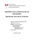 DESARROLLO DE LA PRÁCTICA DE LOS EDUCADORES.