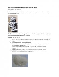 Procedimiento para obtener un gato en latón , fundision.. Página 1