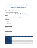 Determinar la masa de las sustancias sólidas y líquida