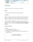 Programa de educación en alimentación saludable.